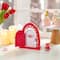 Glitzhome® 8.5" Valentine's Wooden Door-Shaped Photo Frame Table Décor